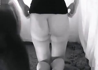 Animal sex obsessed hottie wanks to her dog in a homemade zoo video