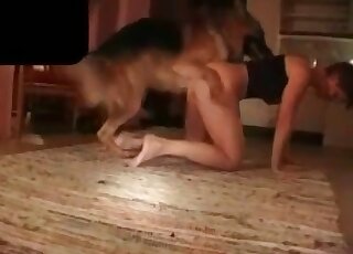 Sweetie likes to spend time enjoying bestiality sex with a canine